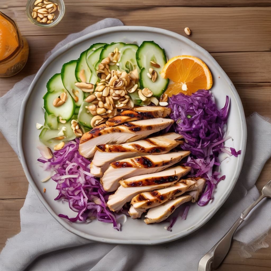 Grilled Chicken Cabbage Salad