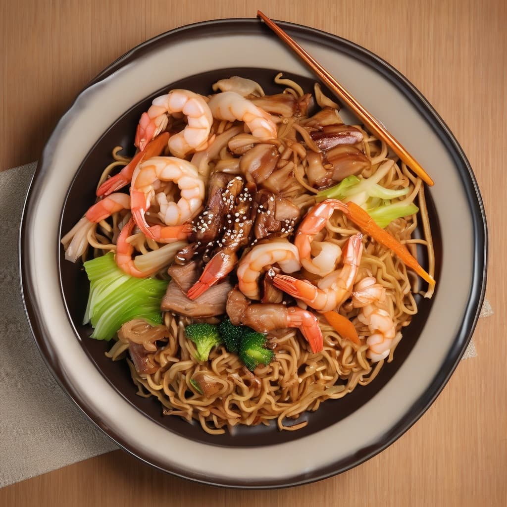 Combination Meat Teriyaki Noodles