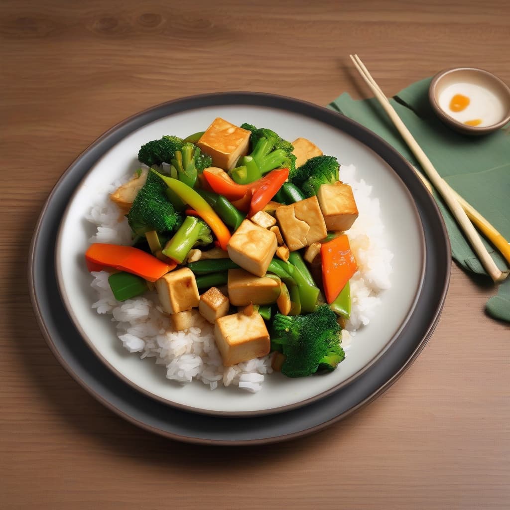 Stir-Fried Mixed Vegetables with Tofu